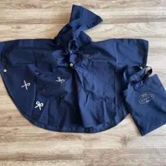 レインコートTOCCA ネイビー ポンチョ70〜80㎝