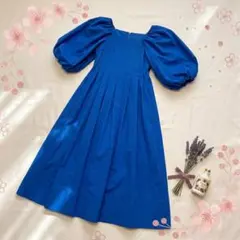 即納 極美品 ゆったり♪ロージーモンスター ワンピース ブルー S M相当
