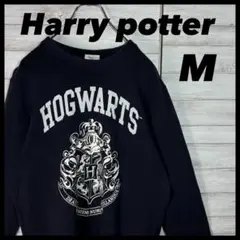 【Harry Potter】ホグワーツ ロゴ スウェット M 黒 ハリーポッター