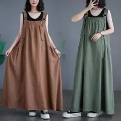 サロペット　ワンピース　ロング　大きいサイズ レディース 春夏　 新品