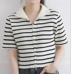 【美品】RETRO GIRL 5分袖ZIPガーデ