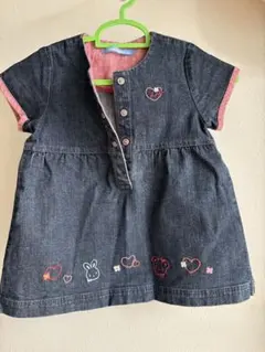 familiar デニム 半袖　刺繍　100㎝