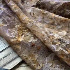 ジヤンクジャーナル素材☆錆染小さな❤︎ケミカルレース3メートル 480