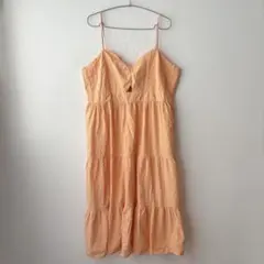 美品 TIME AND TRUE キャミワンピース ワンピース オレンジ 2XL