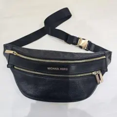 マイケルコース　ボディバッグ　ショルダー　レザー　黒