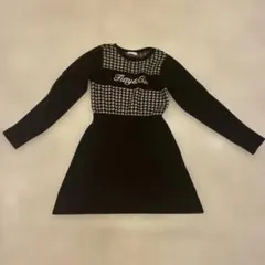 Fitty&Co 千鳥格子型ワンピース　黒　美品