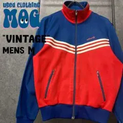 70s《US古着》ヴィンテージ アディダス トラックジャケット ロゴ刺繍 メンズ