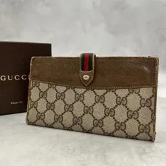 GUCCI オールドグッチ 長財布 GG柄 シェリーライン スプリーム