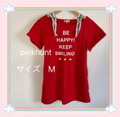 ★美品★ PINKHUNTピンクハント★ワンピース★M（140CMくらい）★赤★