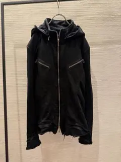 14th addiction cross zip coated hoodie