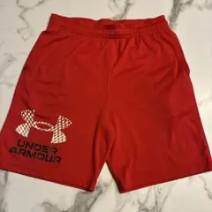 UNDER ARMOUR キッズ ハーフパンツ レッド ロゴプリント
