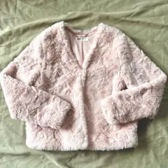H&M ピンク ファージャケット 8-10Y