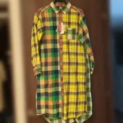 【新品タグ付き】CHUMSチャムス クレイジーパターン チェックシャツワンピースのサムネイル