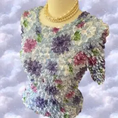 vintage ポップコーントップス SantaMonica hooked 淡色のサムネイル