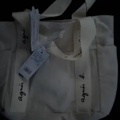 agnes b.　アニエスベー　トートバッグ　アイボリー　Mサイズ