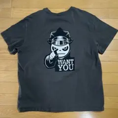 HIPANDA バックプリントTシャツ　グレーのサムネイル