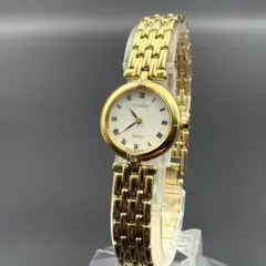美品】SEIKO 時計 ラサール ストーン オーバル ゴールド LASSALE