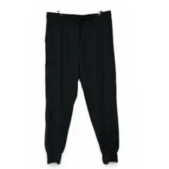 ノーブランド ジョガーパンツ 無地 2XL 黒 ポリエステル ゆったり
