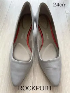 最終値下げ【美品】ROCKPORT ロックポート グレー ローヒールパンプス