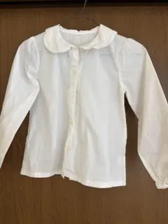 西松屋　キッズ 長袖ブラウス ホワイト 130cm