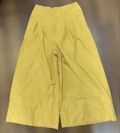 マスタード ワイドレッグ ガウチョパンツ