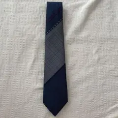 mtDeluxe ネクタイ メンズ ネイビー チェック柄 スーツ 小物