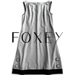 FOXEY NEW YORK ノースリーブワンピース 40 ライトグレーのサムネイル