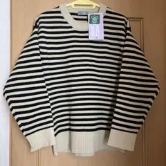 ワークマン 長袖　キナリクロボーダー　Mサイズ