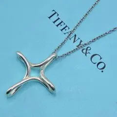 【美品】ティファニー　インフィニティクロス　ネックレス　シルバー　社外チェーン