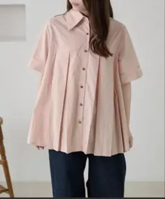 プリーツデザインチュニックシャツ X-LARGEのサムネイル