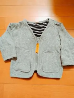 【サイズアウト】La Chiave ジップアップアウター 80サイズ グレー