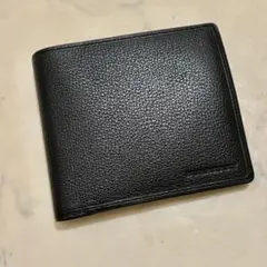 BURBERRY ブラックレザー二つ折り財布