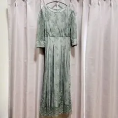 グリーン レース パーティードレス