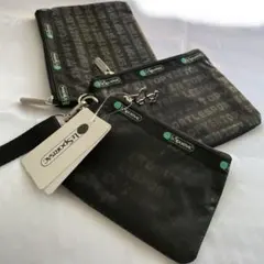 新品未使用❤︎レスポートサック　スヌーピー3連ポーチ　70周年記念限定　小物収納