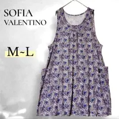 SOFIA VALENTINO 花柄エプロン M~L ノースリーブ チュニックのサムネイル
