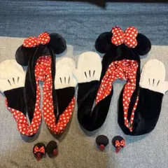 ミニー　マフラーキャップ　ヘアピン　セット