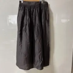 NOLLEYSダークブラウンのロングスカート シャーリングのサムネイル