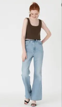 Levi's 70S HIGH FLAIR WORN INフレアデニム