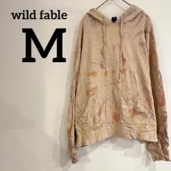 一点もの❣️wild fable 【M】タイダイ柄 フーディー パーカー ベージュ