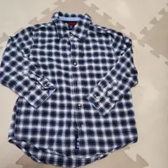 GAP 長袖シャツ 100cm ネイビー・ホワイトチェック