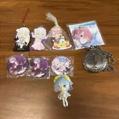 リゼロ　ゼロから始める異世界生活　缶バッジ　ラバーストラップ　フィギュア