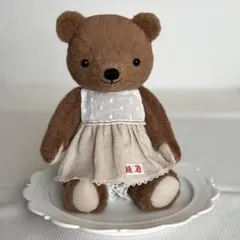 青いエプロンのくまさん アーティストベア 海外作家様 ハンドメイド テディベア 青いエプロンのくまさん アーティストベア 海外作家様 ハンドメイド