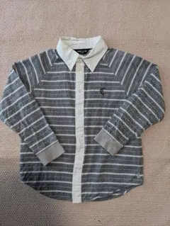 COMME CA ISM ストライプ長袖シャツ 110cm