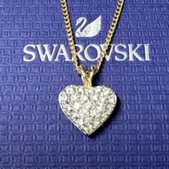 SWAROVSKI スワロフスキー ネックレス ハート パヴェ ゴールドカラー