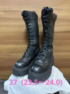 ZARA★ザラ★レザー編み上げブーツ★37