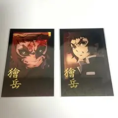 鬼滅の刃 ダイニング 獪岳 お楽しみくじ 箔押しチェキ風ブロマイド 2枚セット