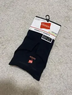 Hanes ヘインズ　 キーネックTシャツ 黒