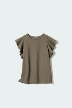 【新品未使用】UNIQLO ユニクロ　ラッフルスリーブTシャツ　XXL