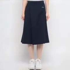 フィラ ストレッチ天竺 ラップスカート ブラック
