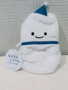 なかよしころりん ゆきだるま巾着(ブルー) タグ付きbleubleuet完売品